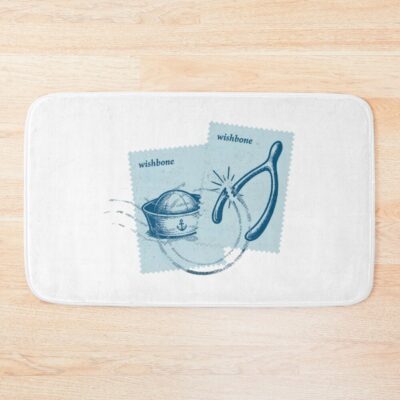 Wishbone Letter Cards Bath Mat