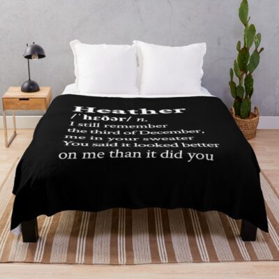 Lyrics Heather By Conan Gray Black Throw Blanket