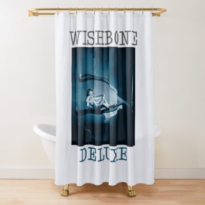 Hot Design Album Wishbone Deluxe Shower Curtain